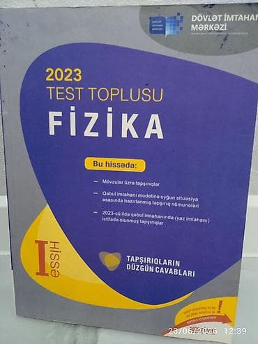 Məhsul: 2023 Test Toplusu – Fizika (I hissə) Xüsusiyyətlər: - Dövlət lalafo.az -da Məhsul: 2023 Test Toplusu – Fizika (I hissə) Xüsusiyyətlər: - Dövlət