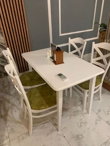 Mətbəx üçün, Açılmayan, Dördbucaq masa, 4 stul lalafo.az -da Mətbəx üçün, Açılmayan, Dördbucaq masa, 4 stul