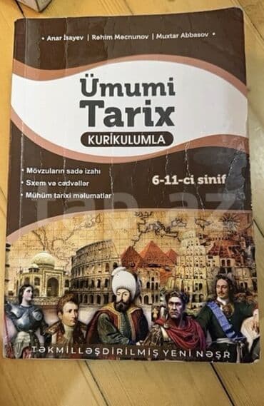 Ümumi Tarix – Kurikulumla (6–11-ci sinif) Müəlliflər: Anar İsayev lalafo.az -da Ümumi Tarix – Kurikulumla (6–11-ci sinif) Müəlliflər: Anar İsayev