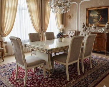 Qonaq otağı üçün, İşlənmiş, Dördbucaq masa, 8 stul lalafo.az -da Qonaq otağı üçün, İşlənmiş, Dördbucaq masa, 8 stul