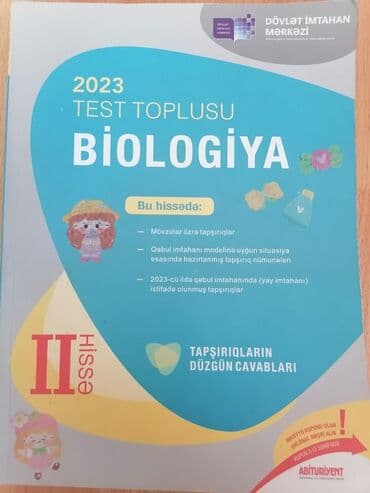 Biologiya Testlər 11-ci sinif, DİM, 2-ci hissə, 2023 il lalafo.az -da Biologiya Testlər 11-ci sinif, DİM, 2-ci hissə, 2023 il