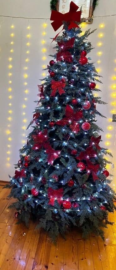 Yeni il ağacı – tam bəzədilmiş set - Yaşıl, sıx budaqlı şam ağacı lalafo.az -da — 1 Yeni il ağacı – tam bəzədilmiş set - Yaşıl, sıx budaqlı şam ağacı — 1