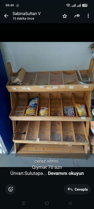 Cerez vitrini.
Qiymət 70 azn
Ünvan:Sulutəpə
SabinaSultan0282 lalafo.az -da Cerez vitrini.
Qiymət 70 azn
Ünvan:Sulutəpə
SabinaSultan0282