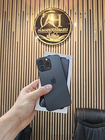 IPhone 15 Pro Max, 256 GB, Black Titanium, Zəmanət, Simsiz şarj, Face ID lalafo.az -da IPhone 15 Pro Max, 256 GB, Black Titanium, Zəmanət, Simsiz şarj, Face ID