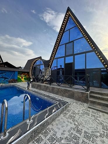 İsmayıllı günlük ev – müasir A-frame dizaynlı, geniş həyətli villa lalafo.az -da İsmayıllı günlük ev – müasir A-frame dizaynlı, geniş həyətli villa