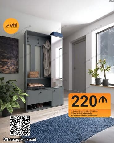 Düz dolab, Dəhliz üçün, Qarderob, Açılan, Korpuslu, 2 qapılı lalafo.az -da Düz dolab, Dəhliz üçün, Qarderob, Açılan, Korpuslu, 2 qapılı