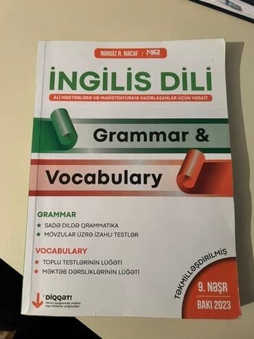 Məhsul: “İngilis Dili – Grammar & Vocabulary” (Nərgiz R. Nəcəf, NR lalafo.az -da Məhsul: “İngilis Dili – Grammar & Vocabulary” (Nərgiz R. Nəcəf, NR