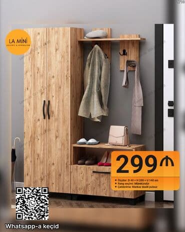 Açılan, 2 qapılı Düz dolab, Dolab-asılqan lalafo.az -da Açılan, 2 qapılı Düz dolab, Dolab-asılqan