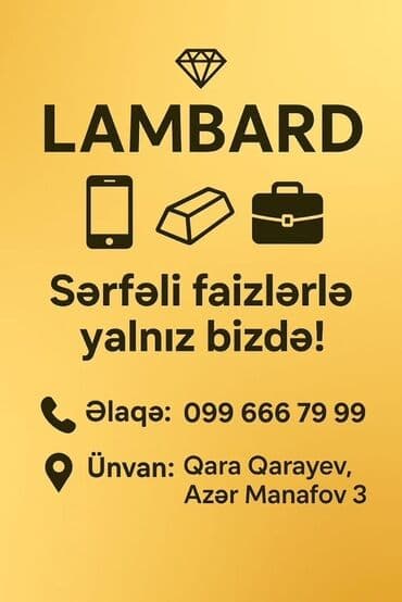 Lombard xidməti - Zinyət əşyaları, qızıl külçələr, mobil telefonlar lalafo.az -da Lombard xidməti - Zinyət əşyaları, qızıl külçələr, mobil telefonlar