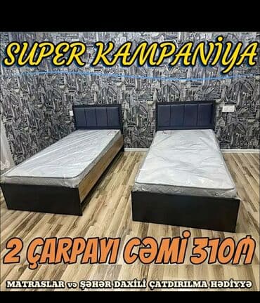 Yeni, Təknəfərlik çarpayı, Bazasız, Matras ilə, Siyirməsiz, Azərbaycan lalafo.az -da Yeni, Təknəfərlik çarpayı, Bazasız, Matras ilə, Siyirməsiz, Azərbaycan