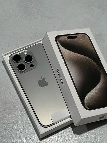 IPhone 15 Pro, 128 GB, Natural Titanium, Simsiz şarj lalafo.az -da IPhone 15 Pro, 128 GB, Natural Titanium, Simsiz şarj