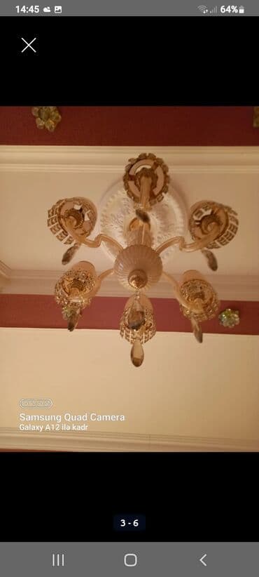 Çılçıraq, 6 lampa, Şüşə lalafo.az -da Çılçıraq, 6 lampa, Şüşə