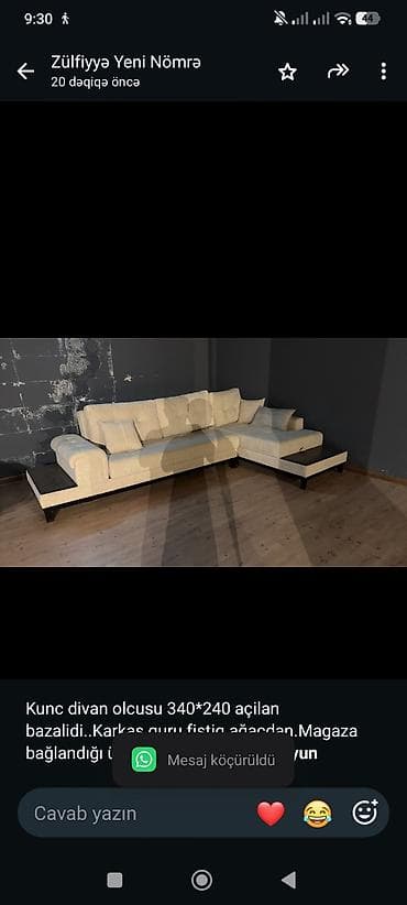Kunc divan olcusu 340*240 açilan bazalidi. Karkas quru fistiq lalafo.az -da Kunc divan olcusu 340*240 açilan bazalidi. Karkas quru fistiq