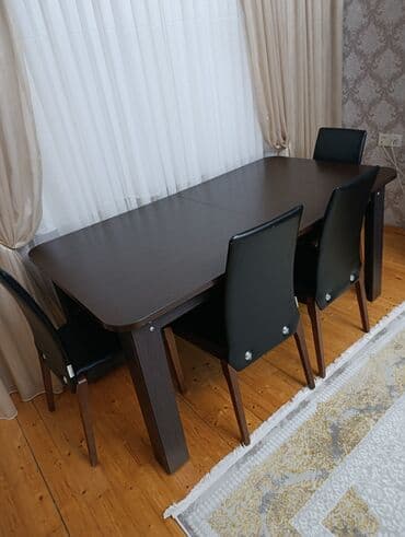 Qonaq otağı üçün, Yeni, Açılan, Dördbucaq masa, 6 stul lalafo.az -da Qonaq otağı üçün, Yeni, Açılan, Dördbucaq masa, 6 stul