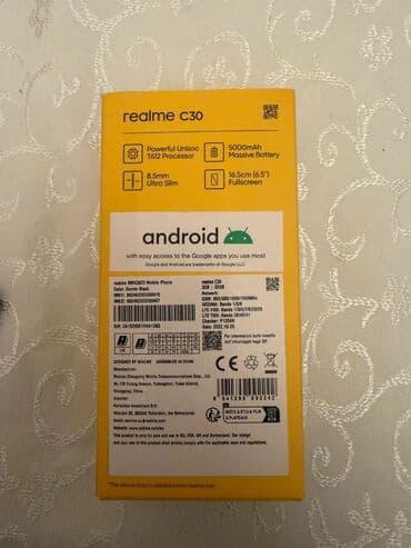 Realme C30, 32 GB, rəng - Qara lalafo.az -da Realme C30, 32 GB, rəng - Qara