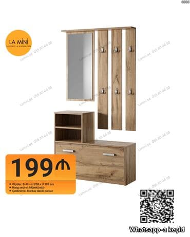 Dəhliz üçün modul asılqan və şkaf dəsti - Dizayn: LA MINI – lakonik lalafo.az -da Dəhliz üçün modul asılqan və şkaf dəsti - Dizayn: LA MINI – lakonik