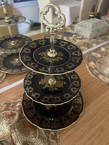 Tort və şiriniyyat qabı, rəng - Qara, Farfor lalafo.az -da Tort və şiriniyyat qabı, rəng - Qara, Farfor