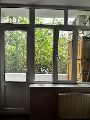PVC balkon qapısı və pəncərə sistemi - Material: ağ rəngli PVC profil lalafo.az -da PVC balkon qapısı və pəncərə sistemi - Material: ağ rəngli PVC profil