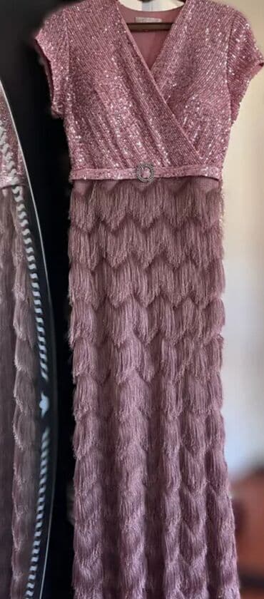 Zərif gecə/libas – pudra-çəhrayı rəngdə - Üst hissə: parıltılı lalafo.az -da Zərif gecə/libas – pudra-çəhrayı rəngdə - Üst hissə: parıltılı