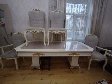 Qonaq otağı üçün, Açılmayan, Dördbucaq masa, 6 stul lalafo.az -da Qonaq otağı üçün, Açılmayan, Dördbucaq masa, 6 stul