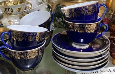 Çay dəsti, rəng - Göy, Farfor, 6 nəfərlik lalafo.az -da Çay dəsti, rəng - Göy, Farfor, 6 nəfərlik