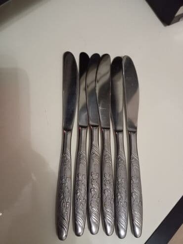 Paslanmayan poladdan 6 ədəd yağ/bıçaq dəsti. - Material: paslanmayan lalafo.az -da Paslanmayan poladdan 6 ədəd yağ/bıçaq dəsti. - Material: paslanmayan