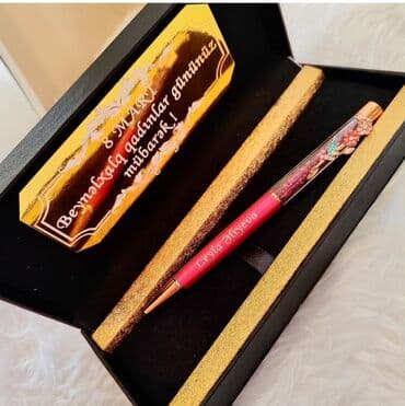 3D ручки: Şəxsi adla fərdiləşdirilən dəbli qələm seti - Qara korpus və qızılı at lalafo.az — 6 3D ручки: Şəxsi adla fərdiləşdirilən dəbli qələm seti - Qara korpus və qızılı — 6