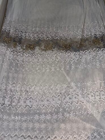 İşlənmiş, Kətan Pərdə, rəng - Ağ lalafo.az -da İşlənmiş, Kətan Pərdə, rəng - Ağ