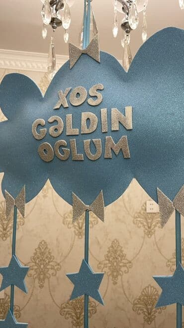 Yeni doğulan oğlan üçün bəzək asılqanı – “Xoş gəldin, oğlum” yazılı lalafo.az -da Yeni doğulan oğlan üçün bəzək asılqanı – “Xoş gəldin, oğlum” yazılı