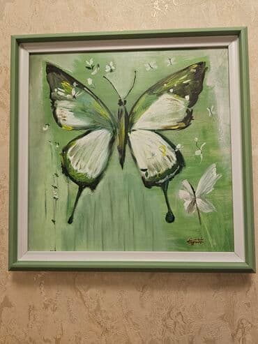 Dekorativ tablo – “Kəpənək” mövzulu rəsm satılır - Texnika: kətan lalafo.az -da Dekorativ tablo – “Kəpənək” mövzulu rəsm satılır - Texnika: kətan