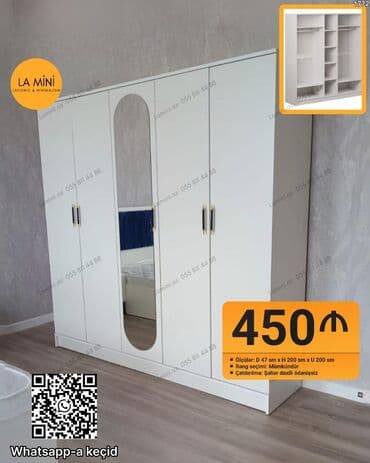 Açılan, 5 qapı Düz dolab, Qarderob, paltar dolabı lalafo.az -da Açılan, 5 qapı Düz dolab, Qarderob, paltar dolabı