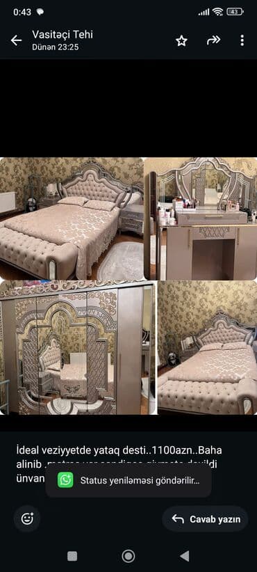 İdeal veziyyetde yataq desti. 1100azn. Baha alinib .matras var lalafo.az -da İdeal veziyyetde yataq desti. 1100azn. Baha alinib .matras var