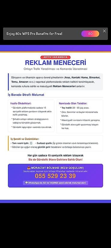 Marketoloq tələb olunur, İstənilən yaş, Təcrübəsiz lalafo.az -da Marketoloq tələb olunur, İstənilən yaş, Təcrübəsiz