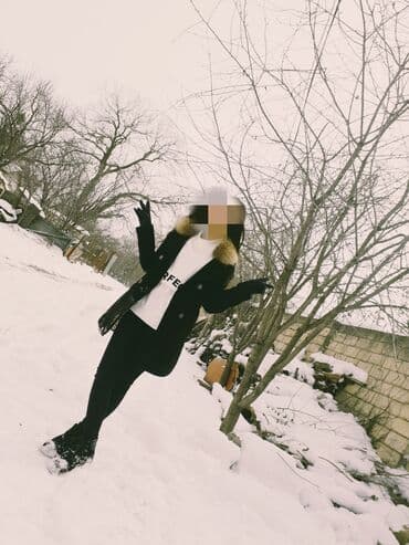 Qadın qış palto – qara rəng, süni kürklü yaxalıq - Model: ikiqat lalafo.az -da Qadın qış palto – qara rəng, süni kürklü yaxalıq - Model: ikiqat