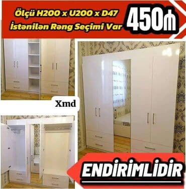 Açılan, 3 qapılı Düz dolab, Qarderob, paltar dolabı lalafo.az -da Açılan, 3 qapılı Düz dolab, Qarderob, paltar dolabı