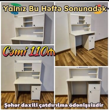 Kompüter masası, Yeni, Açılmayan, Laminat, Dördbucaq masa lalafo.az -da Kompüter masası, Yeni, Açılmayan, Laminat, Dördbucaq masa