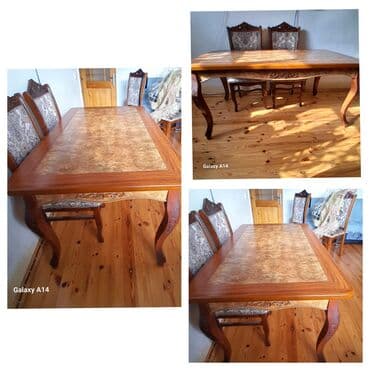 Qonaq otağı üçün, İşlənmiş, Kvadrat masa, 6 stul lalafo.az -da Qonaq otağı üçün, İşlənmiş, Kvadrat masa, 6 stul