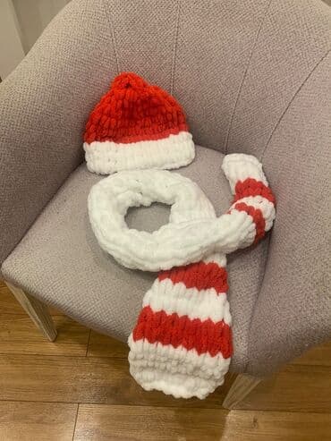 🎅🏻Yeni il üçün toxunma Şaxta baba Papağı və Şərf dəsti🔥 🧶Təmiz lalafo.az -da 🎅🏻Yeni il üçün toxunma Şaxta baba Papağı və Şərf dəsti🔥 🧶Təmiz