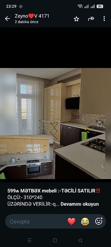 *599₼ MƏTBƏX mebeli :-TƏCİLİ SATILIR*‼️ ÖLÇÜ:- 310*240 ÜZƏRİNDƏ lalafo.az -da *599₼ MƏTBƏX mebeli :-TƏCİLİ SATILIR*‼️ ÖLÇÜ:- 310*240 ÜZƏRİNDƏ