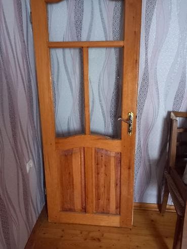 Taxta daxili qapı - Material: təbii taxta (şüalı teksturalı, laklı lalafo.az -da Taxta daxili qapı - Material: təbii taxta (şüalı teksturalı, laklı