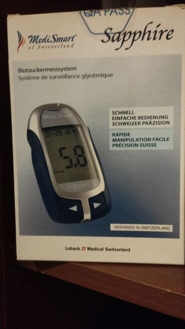 MediSmart Sapphire qlükometr – İsveçrədə dizayn edilmiş qan şəkəri lalafo.az -da MediSmart Sapphire qlükometr – İsveçrədə dizayn edilmiş qan şəkəri