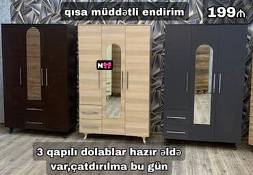 Satılır: *birbaşa istehsalçıdan 3 qapılı dolab* Qeyd:Yenidir,başqa lalafo.az -da Satılır: *birbaşa istehsalçıdan 3 qapılı dolab* Qeyd:Yenidir,başqa