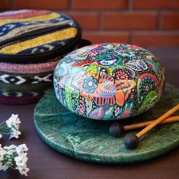 Steel Tongue Drum Rəngarəng naxışlarla bədii şəkildə boyanmış metal lalafo.az -da Steel Tongue Drum Rəngarəng naxışlarla bədii şəkildə boyanmış metal