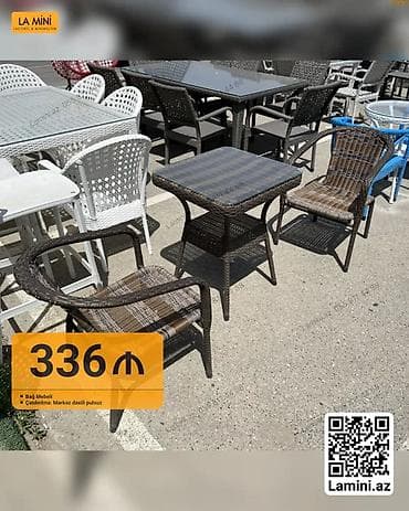 Bağ mebeli dəsti – 1 kvadrat formalı şüşə üstlü masa və 2 ədəd rahat lalafo.az -da Bağ mebeli dəsti – 1 kvadrat formalı şüşə üstlü masa və 2 ədəd rahat