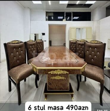 Qonaq otağı üçün, Yeni, Açılmayan, Dördbucaq masa, 6 stul lalafo.az -da Qonaq otağı üçün, Yeni, Açılmayan, Dördbucaq masa, 6 stul