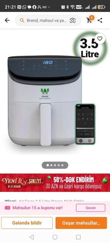 Fritoz Viomi, 3-3,9 l lalafo.az -da Fritoz Viomi, 3-3,9 l