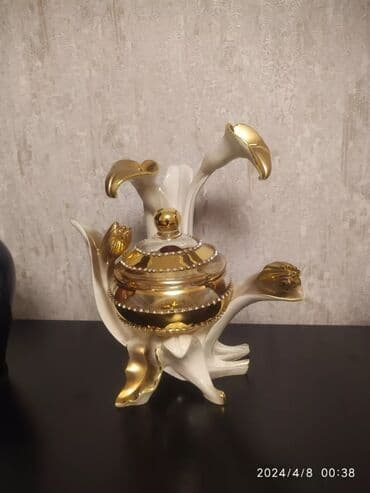 Qızılı dekorativ şirniyyat qabı / konfet qabı - Material: keramika lalafo.az -da Qızılı dekorativ şirniyyat qabı / konfet qabı - Material: keramika