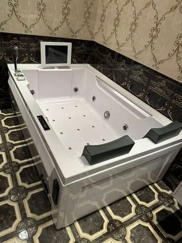Джакузи ванны: Hidromasajlı iki nəfərlik vanna - Geniş ölçülü akril korpus, rahat at lalafo.az — 1 Джакузи ванны: Hidromasajlı iki nəfərlik vanna - Geniş ölçülü akril korpus, rahat — 1