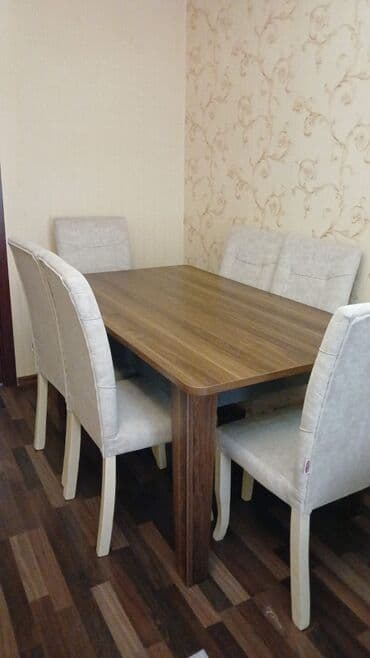 Qonaq otağı üçün, Açılmayan, Dördbucaq masa, 6 stul lalafo.az -da Qonaq otağı üçün, Açılmayan, Dördbucaq masa, 6 stul