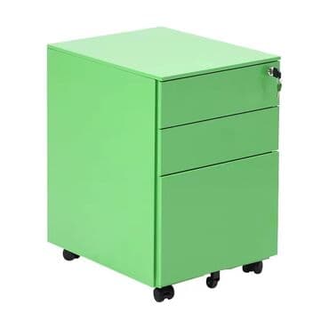 Yaşıl metal ofis tumbası – 3 çekmecəli, kilidli, təkərlə - Material lalafo.az -da Yaşıl metal ofis tumbası – 3 çekmecəli, kilidli, təkərlə - Material